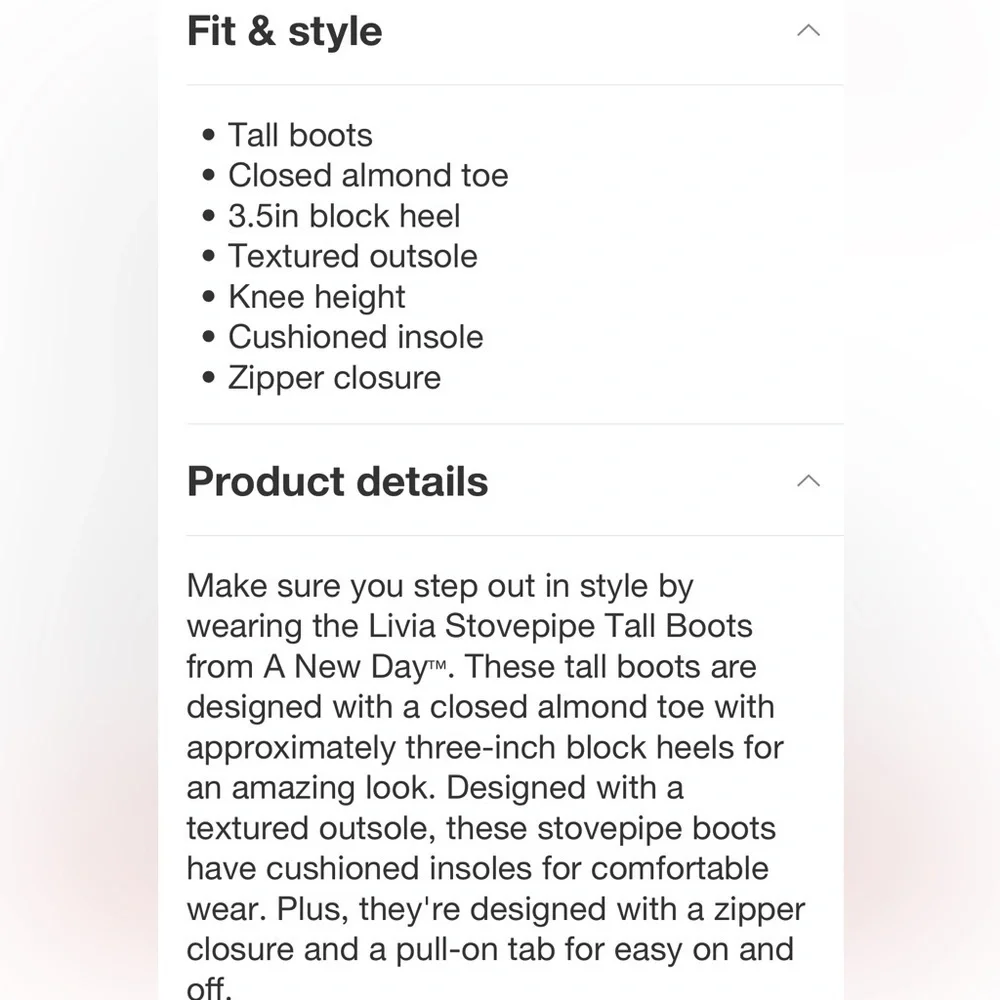 Women's Livia Stovepipe Tall Boots - A New Day™ Black new
